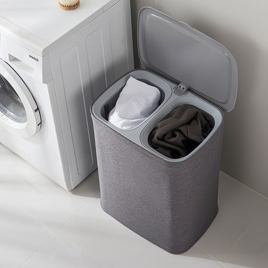 Fabric Laundry Basket with Lid – Multi-Purpose Bathroom & Bedroom Storage