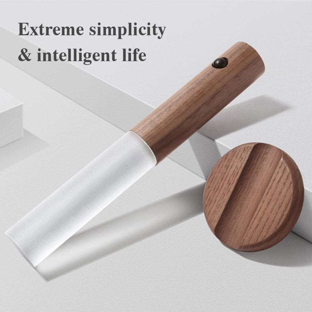 Wireless LED Night Light with Motion Sensor – Magnetic Wood Design